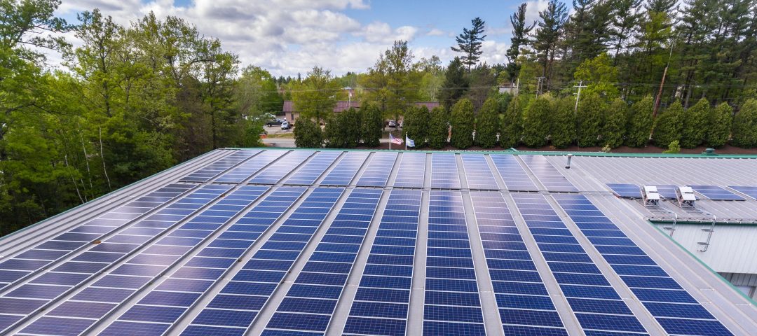 Solar panels on the Appli-Tec building roof