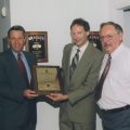 Tom and Tim Walsh receiving award from Haverhill mayor