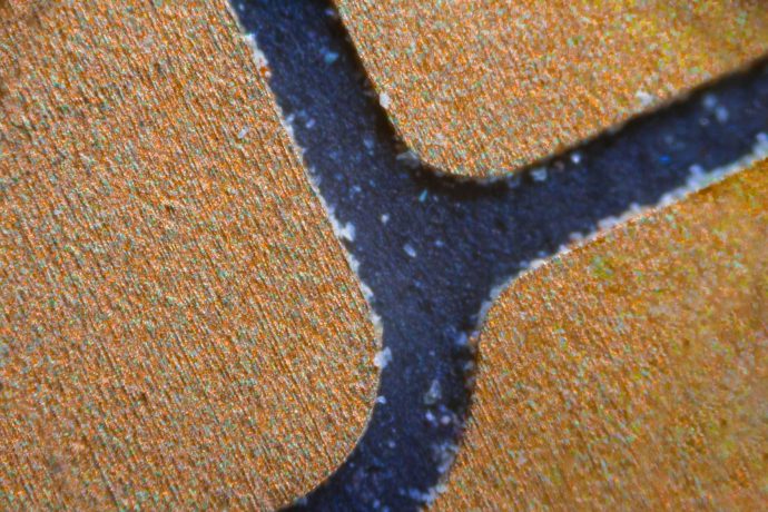 nfc chip under microscope